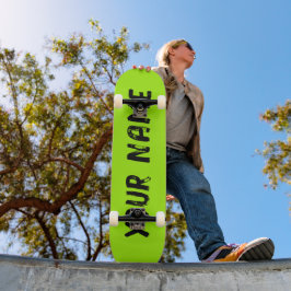 Fluorescerande neongrön mini skateboard bräda 18,5 cm