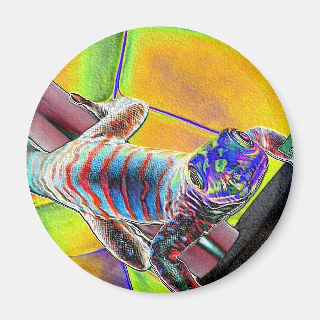 Fluorescerande ödla magnet (Framsidan)