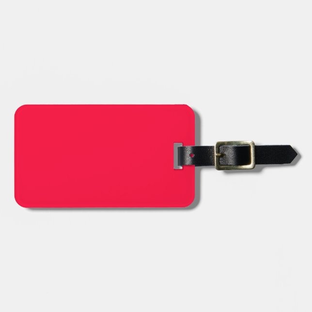 Fluorescerande Orange Neon Red Personlig Bagagebricka (Horisontell Framsida)