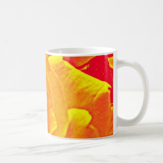 fluorescerande orange ro kaffemugg (Höger)
