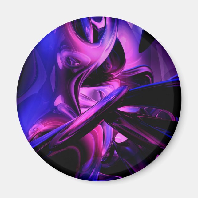 Fluorescerande passerkort Abstrakt Magnet (Framsidan)
