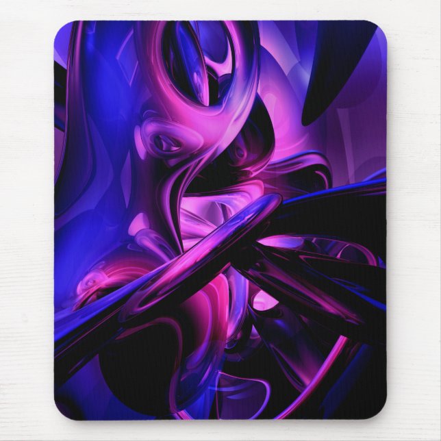 Fluorescerande passioner abstrakt Mousepad Musmatta (Framsidan)