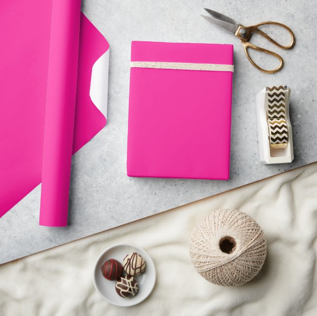 Fluorescerande rosa mat papper för inpackning presentpapper (Hantverk)