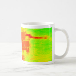 fluorescerande segelbåt kaffemugg