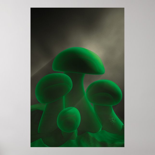 Fluorescerande svampar poster (Framsidan)