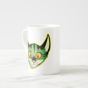 Fluorescerande Tecknad Katt Bone China Mugg Benporslin Mugg
