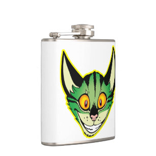 Fluorescerande Tecknad Katt Hip-kolv Fickplunta