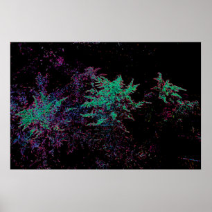 Fluorescerande trädgård poster