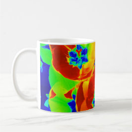 fluorescerande tulpaner kaffemugg