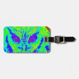 fluorescerande uggla bagagebricka