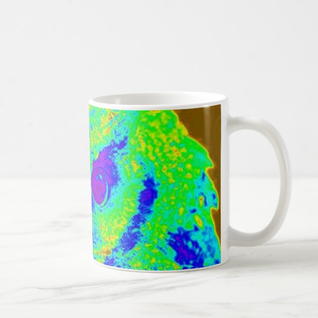 fluorescerande uggla kaffemugg (Höger)