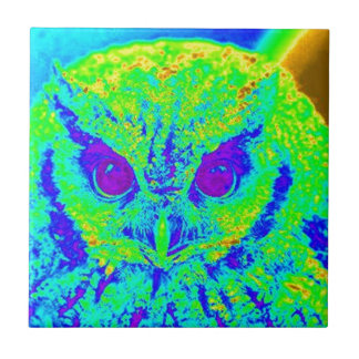 fluorescerande uggla kakelplatta