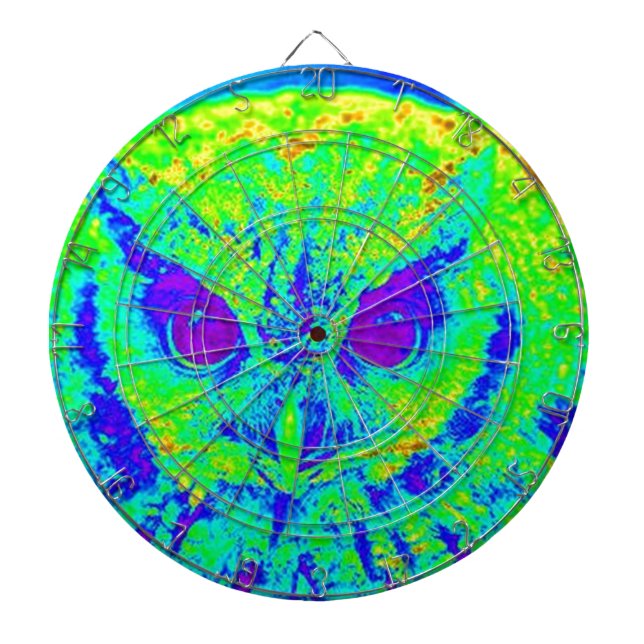 fluorescerande uggla piltavla (Framsidan)