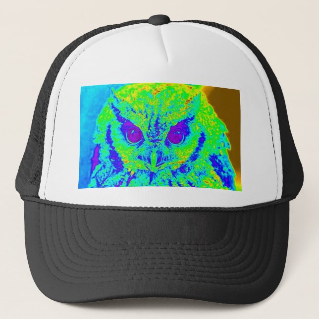 fluorescerande uggla truckerkeps (Framsida)