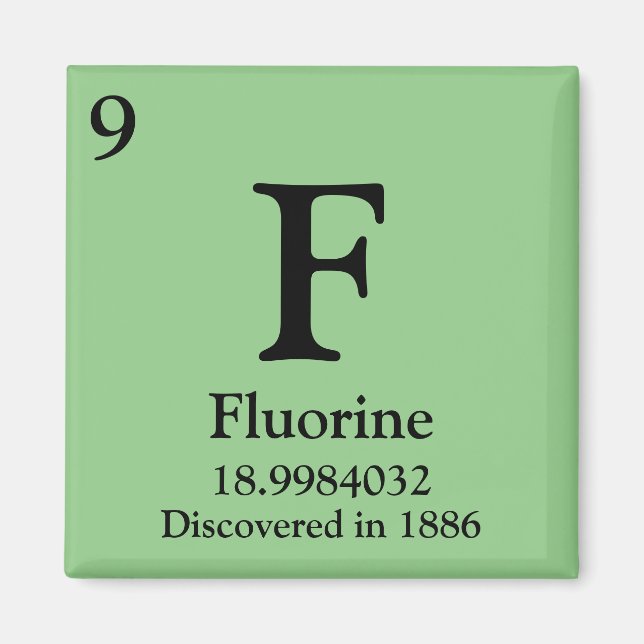 Fluorine Periodic Bord Magnet (Framsidan)