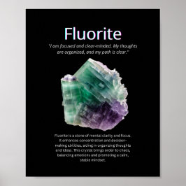 Fluorit Crystal Stone Poster