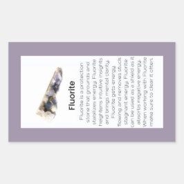 Fluorite Crystal: Jewelry Gemstone Paket Rektangulärt Klistermärke