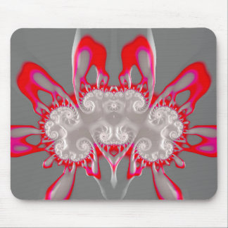 ~ FLUORO ROSA RED GRÅTT WHITE ~ Fractal ~Original  Musmatta