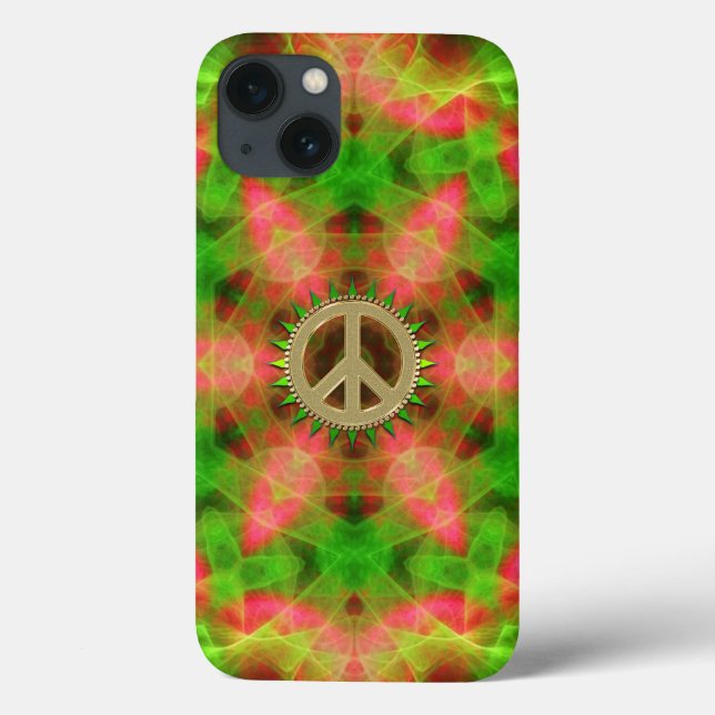 Fluro Hexagon Guld Fredstecken iPad Air Case (Baksida)