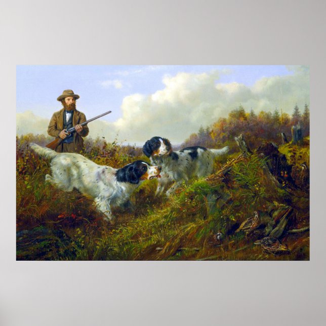 Flushing Grouse Long Sjö Game Bird Hunting Poster (Framsidan)