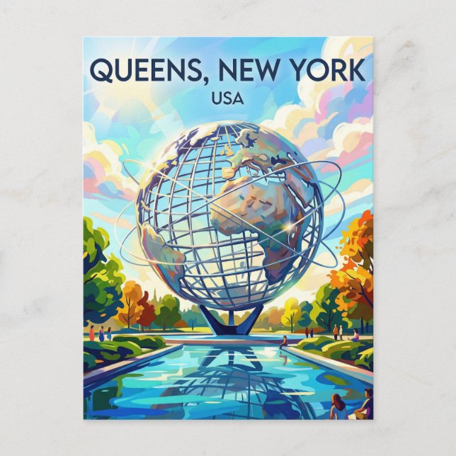 Flushing Meadows Corona Park USA Vykort (Framsida)