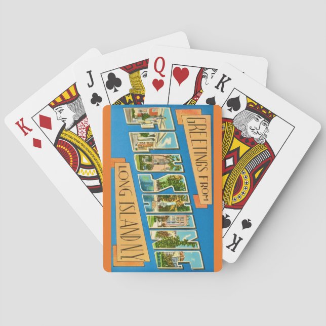 Flushing NY Hälsningsspelkort Casinokort (Baksidan)