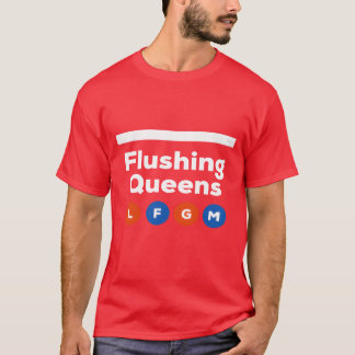Flushing Queens LFGM Tunnelbana retro T Shirt