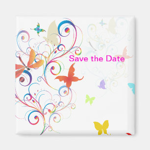 Flutande 2, spara date dragonflies+butterflies magnet