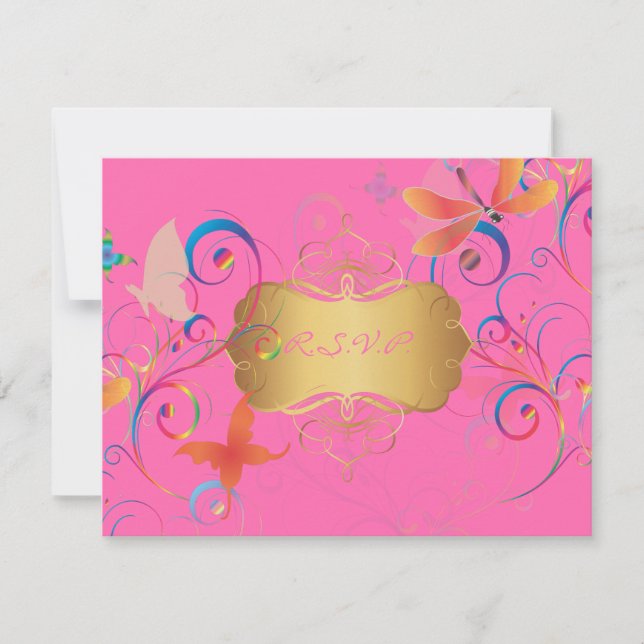 Flutande vid.. dragon fly+fjärilar+snurrar OSA kort (Framsida)