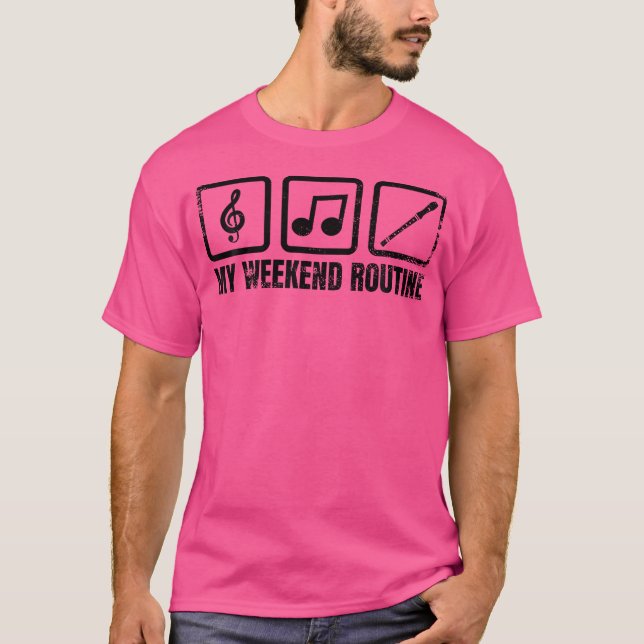 Flute Älskare Aerophone Helg Mute Player T Shirt (Framsida)