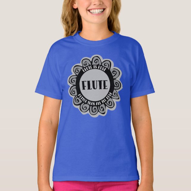Flute är bäst t shirt (Framsida)
