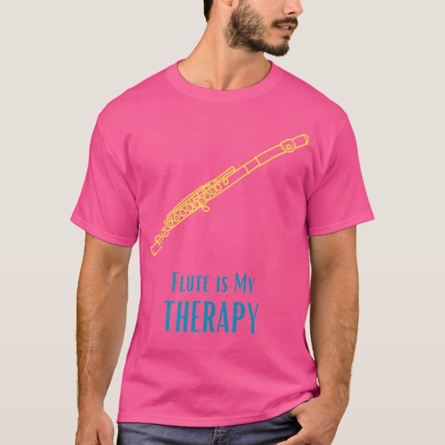 Flute är min terapeutiska livsstilskgåva för flute t shirt (Framsida)
