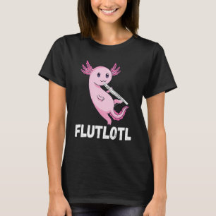 Flute Axolotl Flute Player Music Instrument Flute T Shirt