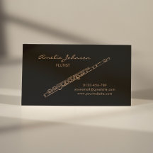 Flute Black & Guld Elegant