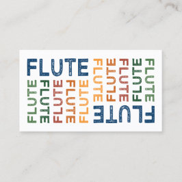 Flute Colorful Visitkort