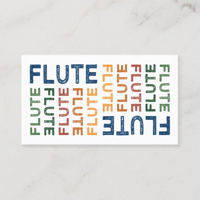 Flute Colorful Visitkort (Framsida)