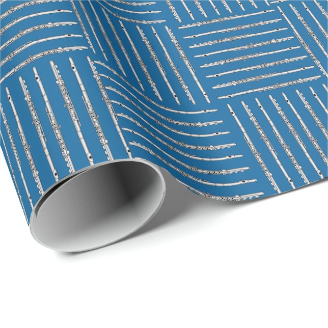 Flute Crosshatch Wrapping Papper Presentpapper (Rullad Hörn)