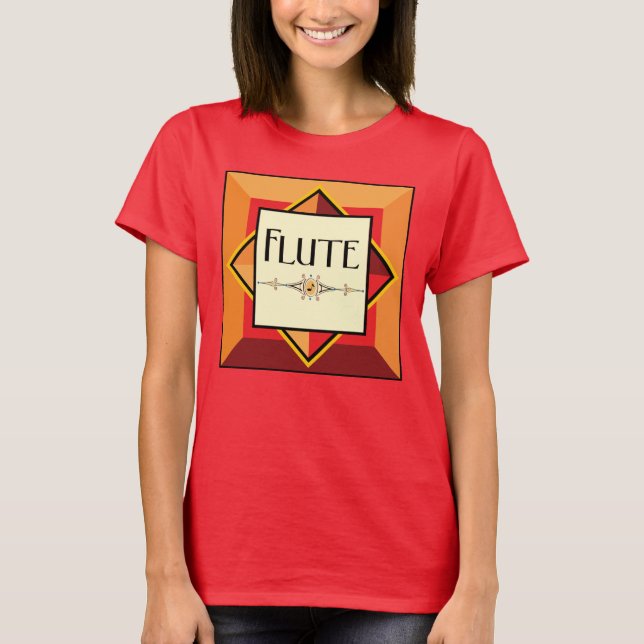 Flute Decorative Block T Shirt (Framsida)