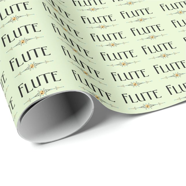 Flute dekorativ linje presentpapper (Rullad Hörn)