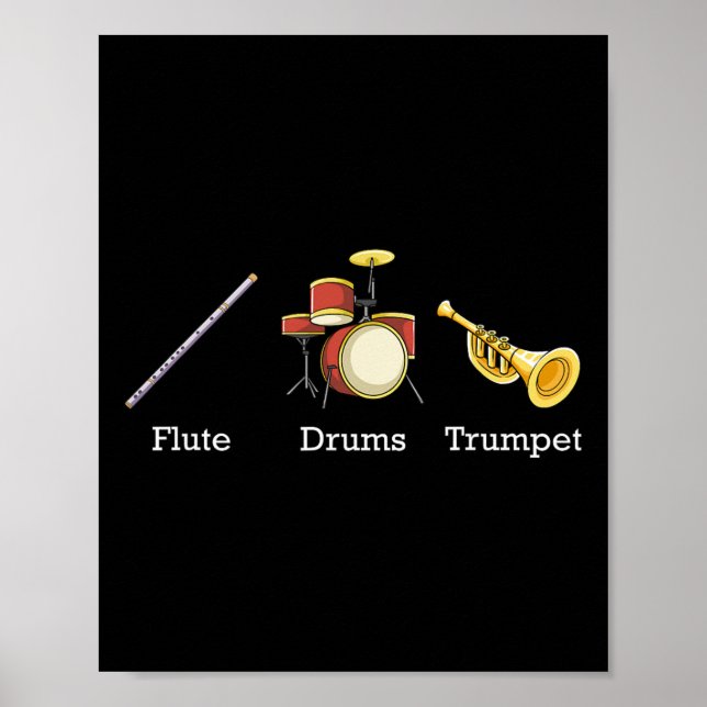Flute Drums Trumpet Nd Instruments Subtle Anti Tru Poster (Framsidan)