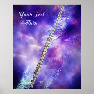 Flute eller Flutist Musician Poster