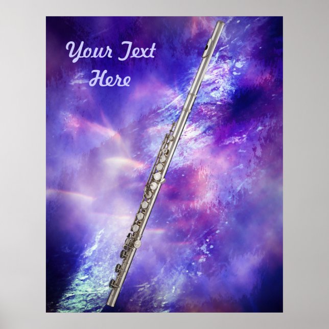 Flute eller Flutist Musician Poster (Framsidan)