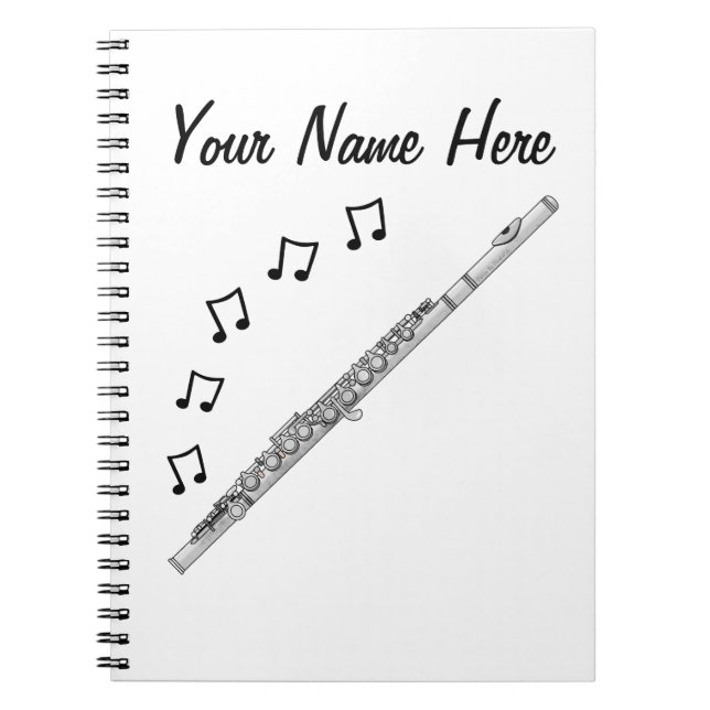 Flute Flutist Musician Music Lacher Anpassningsbar Anteckningsbok (Framsidan)