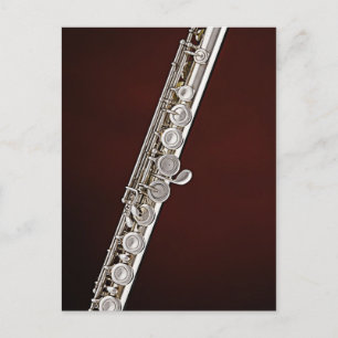 Flute Flutist Musician-vykort Vykort