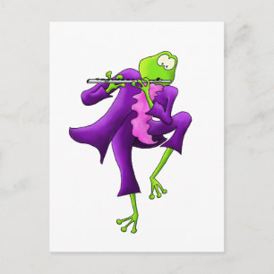 Flute Frog Vykort
