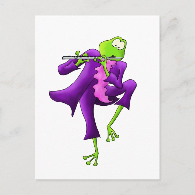 Flute Frog Vykort (Framsida)