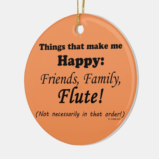 Flute gör mig Lycklig Julgransprydnad Keramik (Vänster)