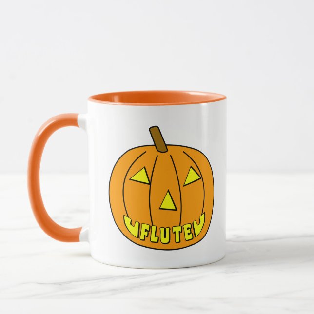 Flute Halloween Pumpkin Mugg (Vänster)