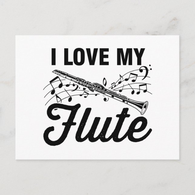 Flute | Handgåvor för musikinstrument Vykort (Framsida)