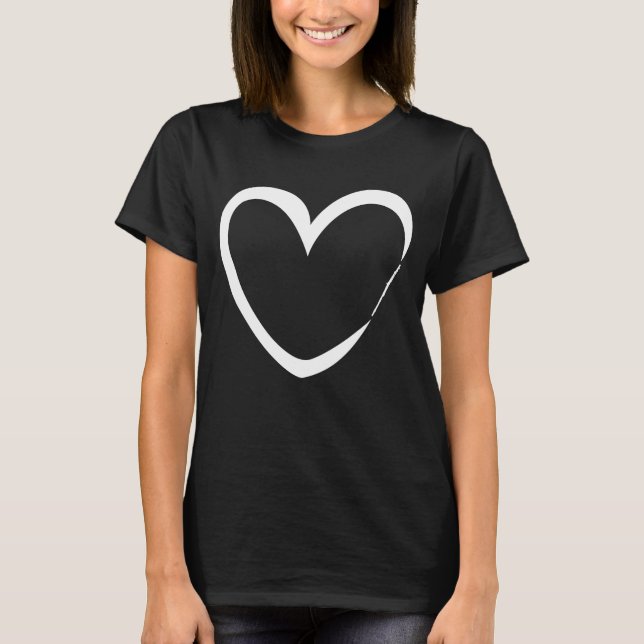 Flute Heart Flutist Music Orchestra Birthday Gift T Shirt (Framsida)